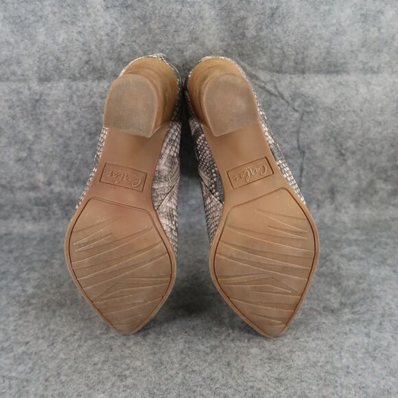 Carlos Santana Shoes Womens 8.5 Booties Fashion Block Heel Snake Print Point Toe - Picture 11 of 13